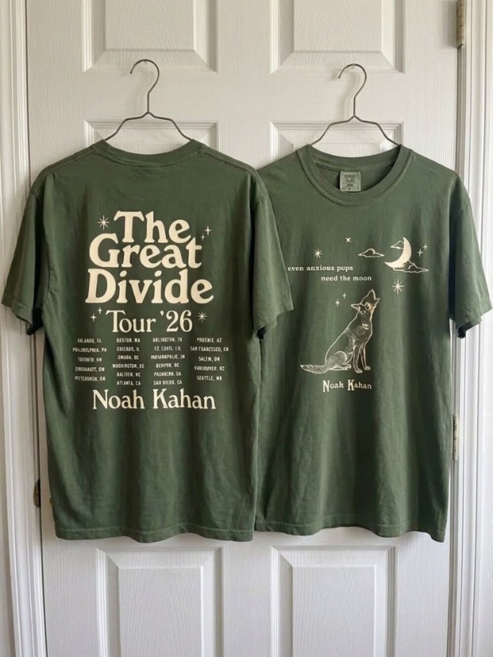 Noah Kahan Orbiter Howling Pup Great Divide 2026 Tour Reprint T-Shirt